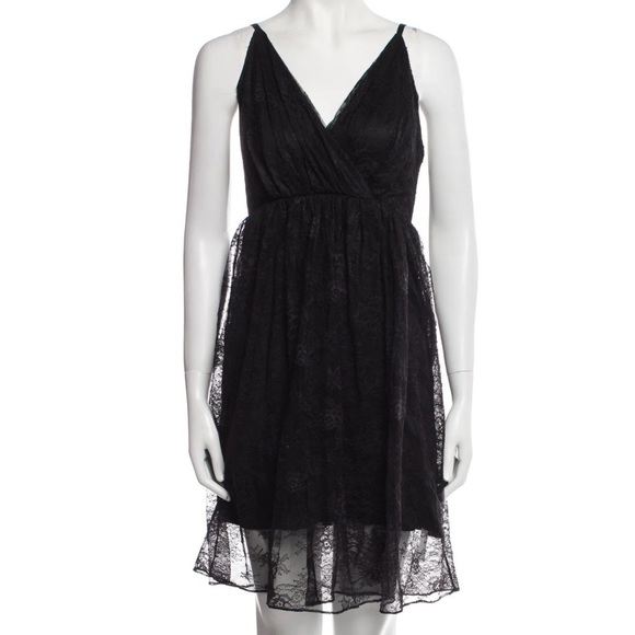 ALICE + OLIVIA Mini Black Lace Dress - Picture 4 of 15
